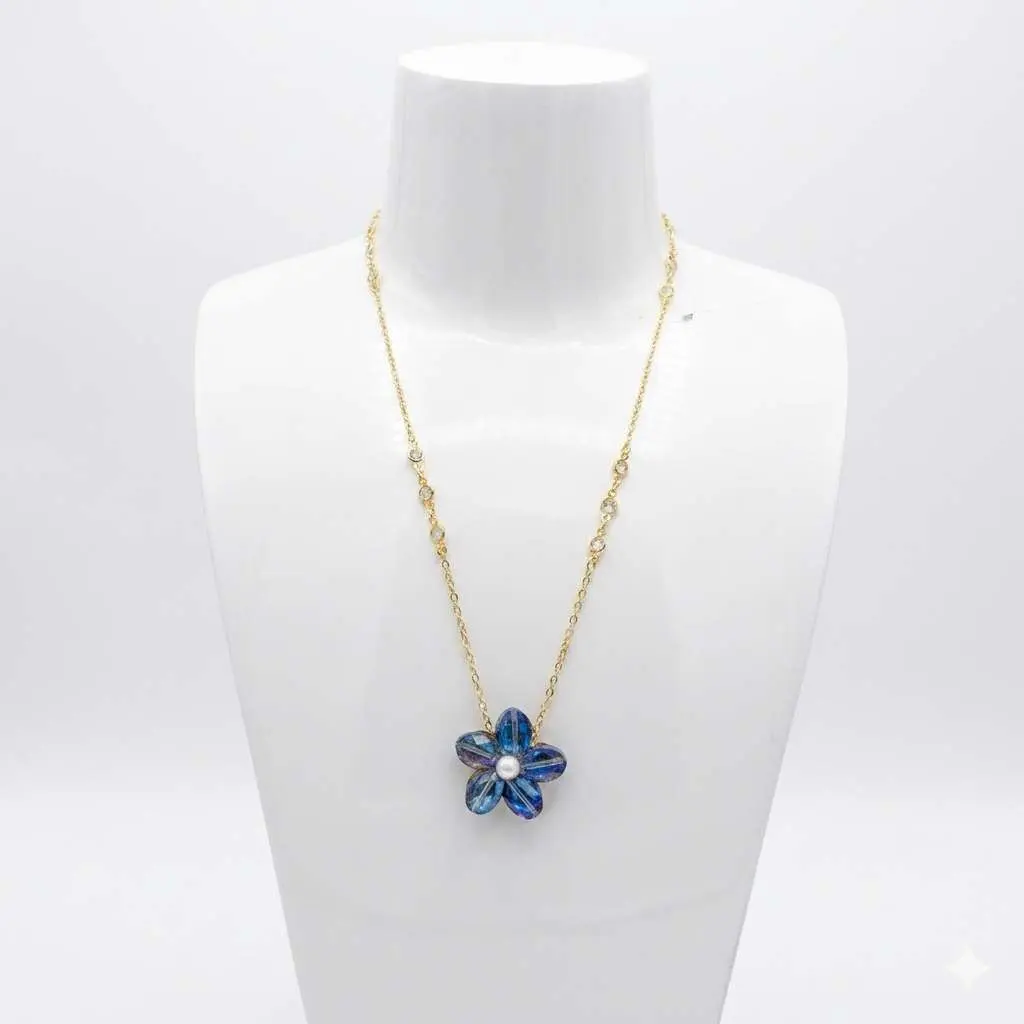 Collier FLORIA Bleue Parme
